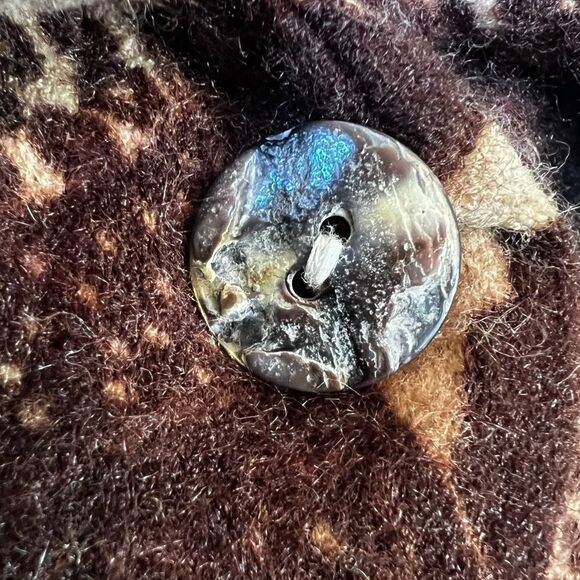 I AM Alberto Makali Long Sleeve Wool Blend Button Down Floral Midi Dress - Picture 5 of 10